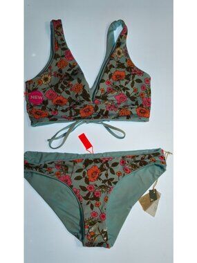 Maaji Maui Collection Reversible Floral Bikini 2-Piece Swimsuit Set Size S — NWT